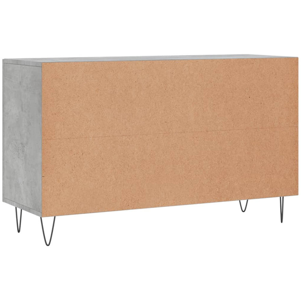 vidaXL 2 Door 2 Drawer Concrete Grey Wooden Sideboard Image 8