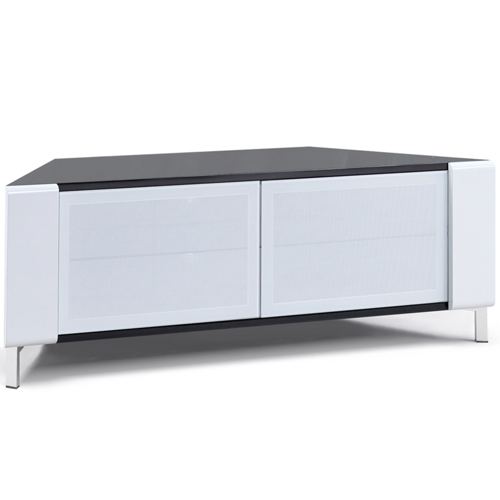 MDA Designs Corvus 2 Door Black and White TV Cabinet Image 3