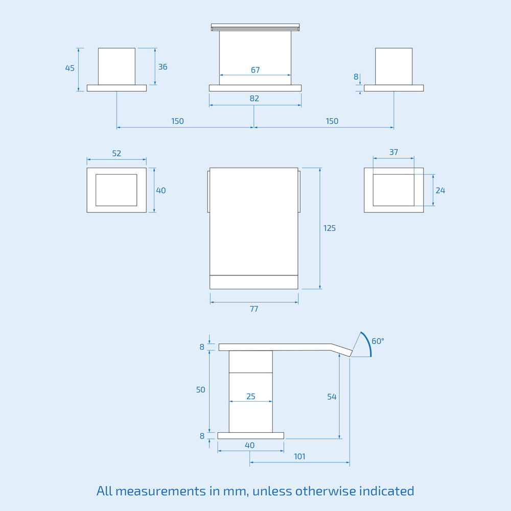Nes Home Jordan Waterfall Chrome Bath Filler Tap Image 3