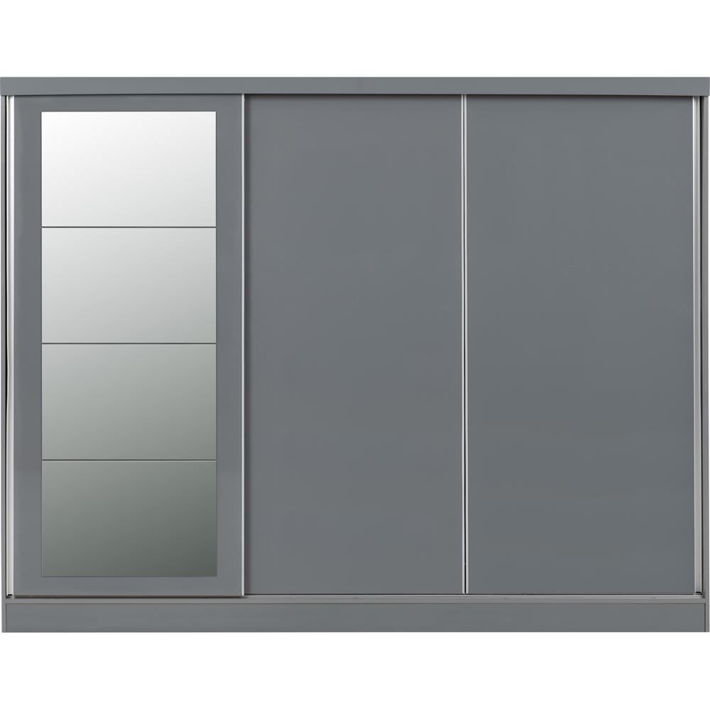 Seconique Nevada 3 Door Grey Sliding Wardrobe Image 6