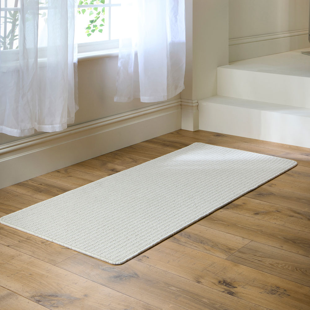 My Mat Ivory Sculptured Waffle Texture Washable Runner 67 x 150cm Image 2