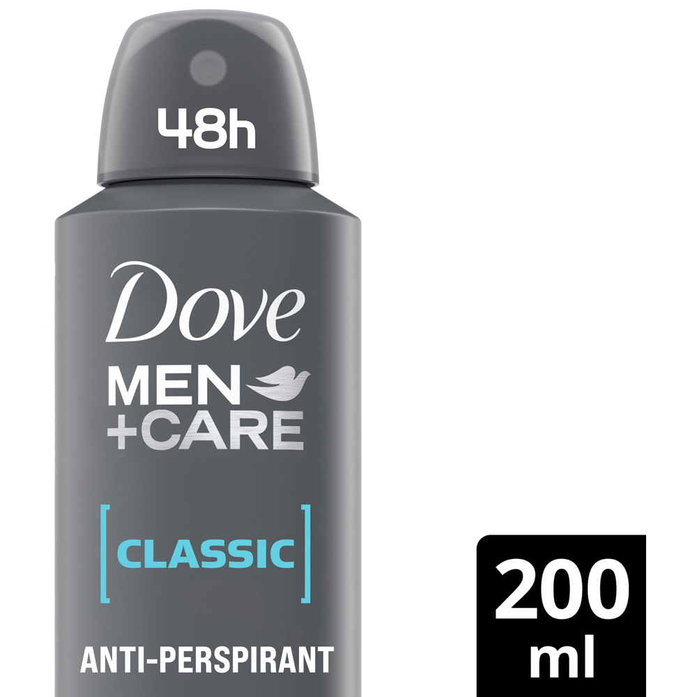 Dove Men+Care Classic Antiperspirant Aerosol 200ml Image 3