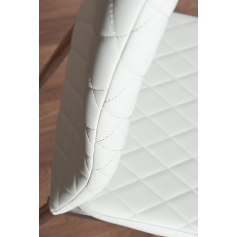 Furniturebox Fonti Valera 4 Seater Dining Set White and Chrome Image 7