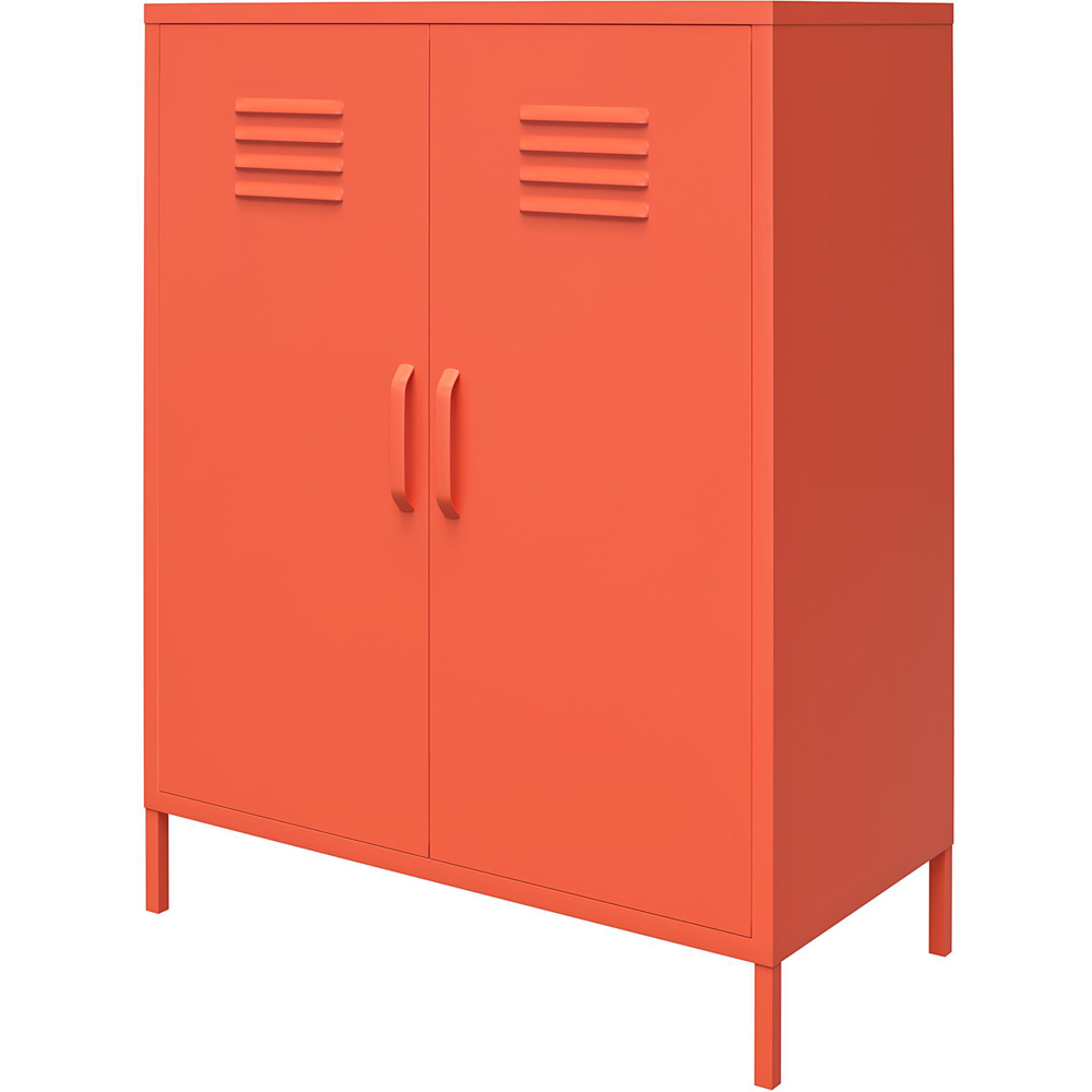 Novogratz Cache 2 Door Orange Metal Locker Storage Cabinet Image 6