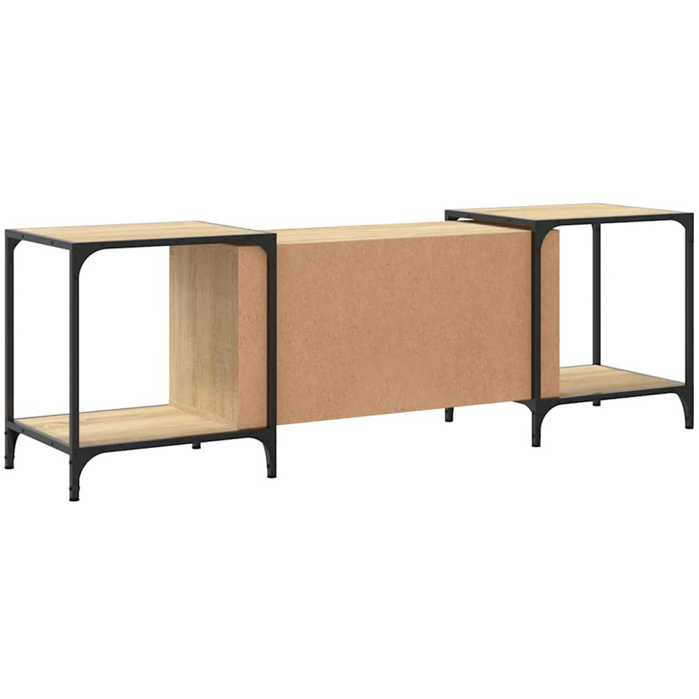 vidaXL 4 Shelf Sonoma Oak Industrial Style Adjustable TV Cabinet Image 6