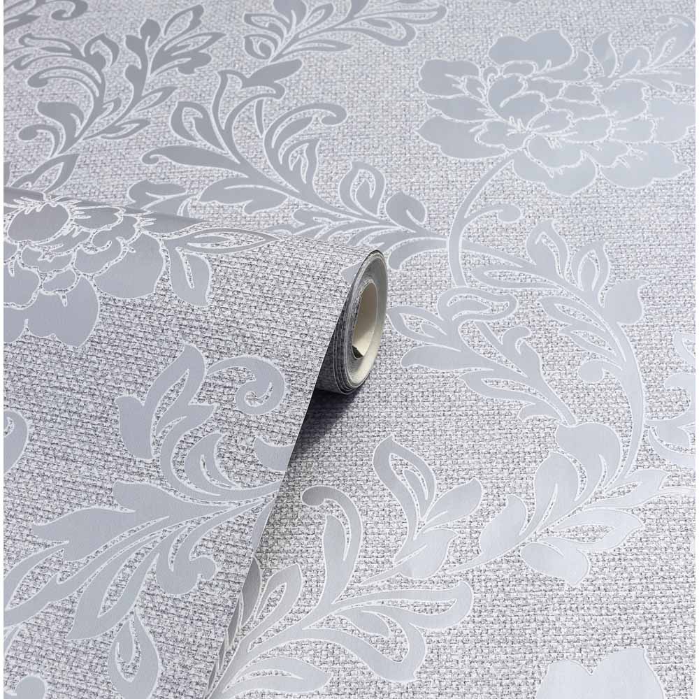 Arthouse Calico Floral Grey Wallpaper Image 2