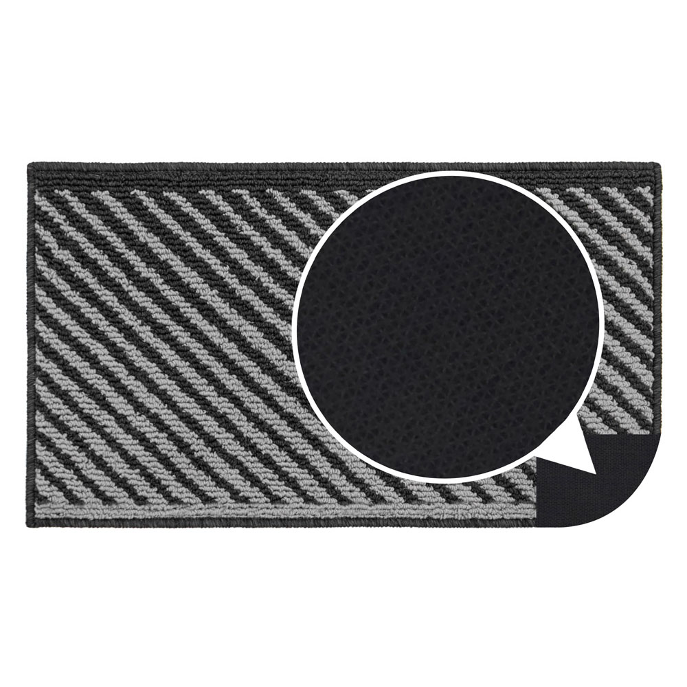 JVL Stellar Black Indoor Machine Washable Doormat 50 x 80cm Image 7