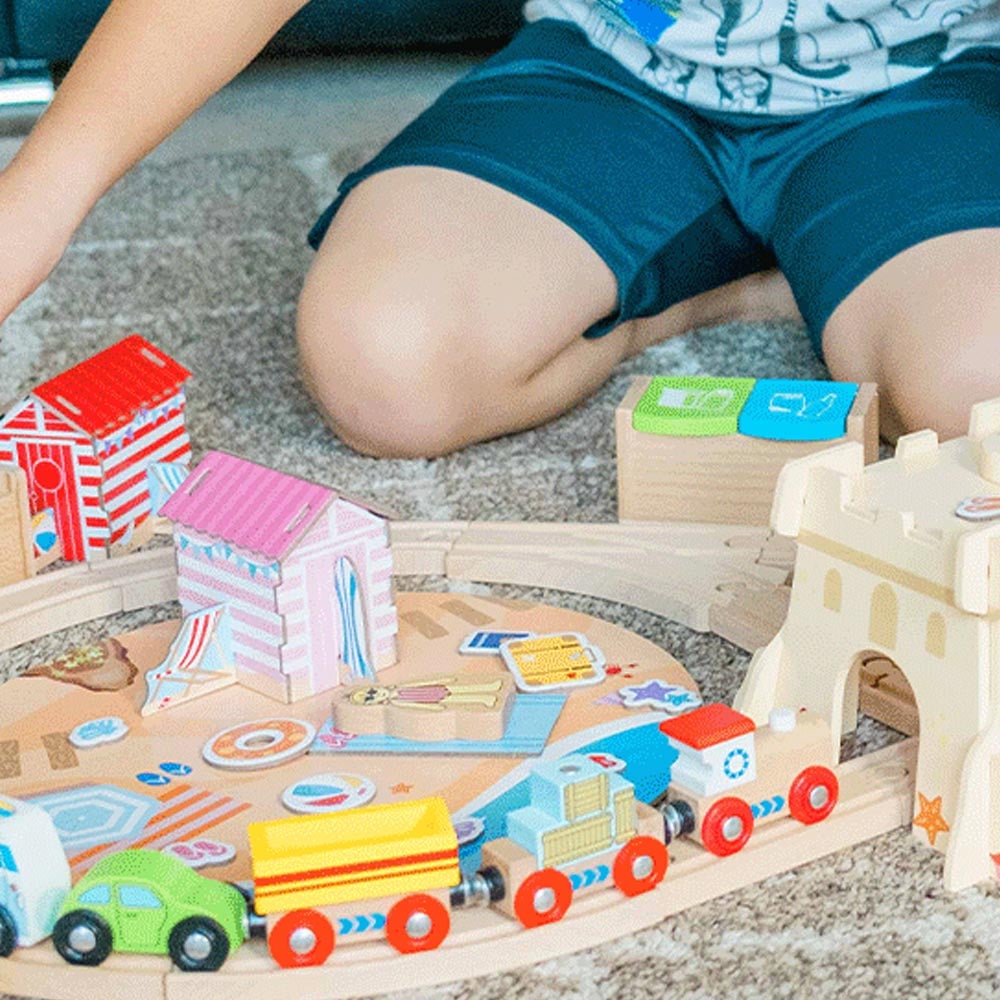 BigJigs Toys Rail Coastal Clean up Train Set Image 4
