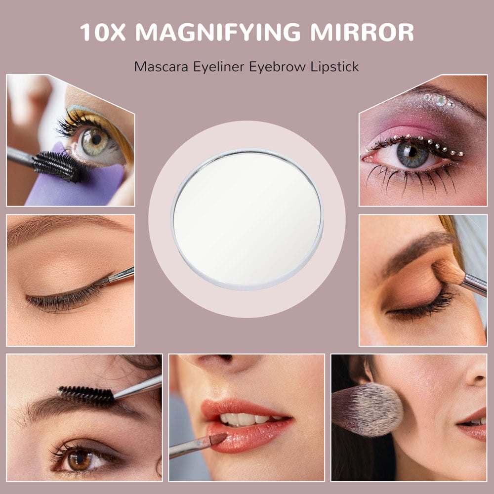 HOMCOM White LED Vanity Mirror with 10X Magnification and USB Port 80 x 62cm Image 7