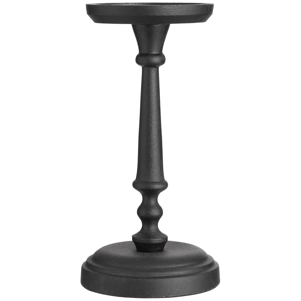 Wilko Black Pillar Candle Holder Large Wilko
