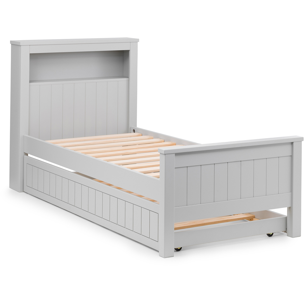 Julian Bowen Maine Dove Grey Bookcase Bed with Underbed Image 2