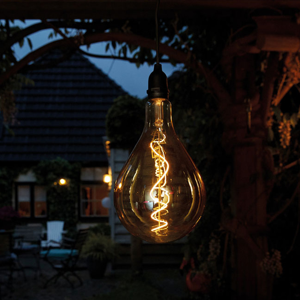 Luxform Raindrop Glass Filament Hanging Bulb Light Image 4