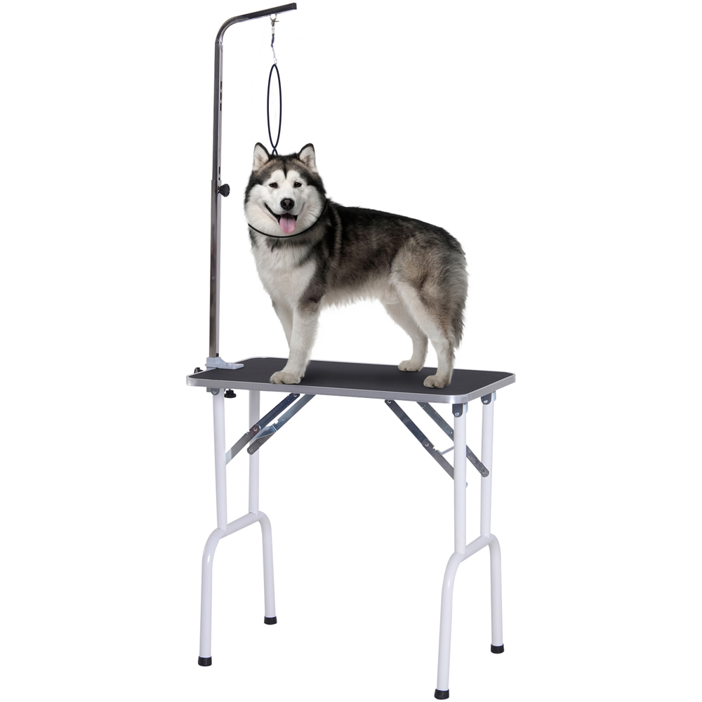 PawHut Black Metal Foldable Dog Grooming Table Image 3