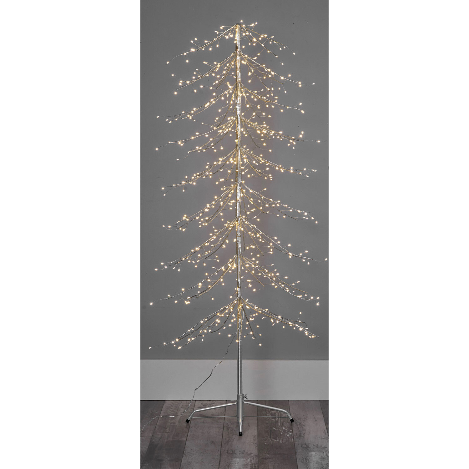 Aspen Silver 680 LED Artificial Christmas Tree Image 1