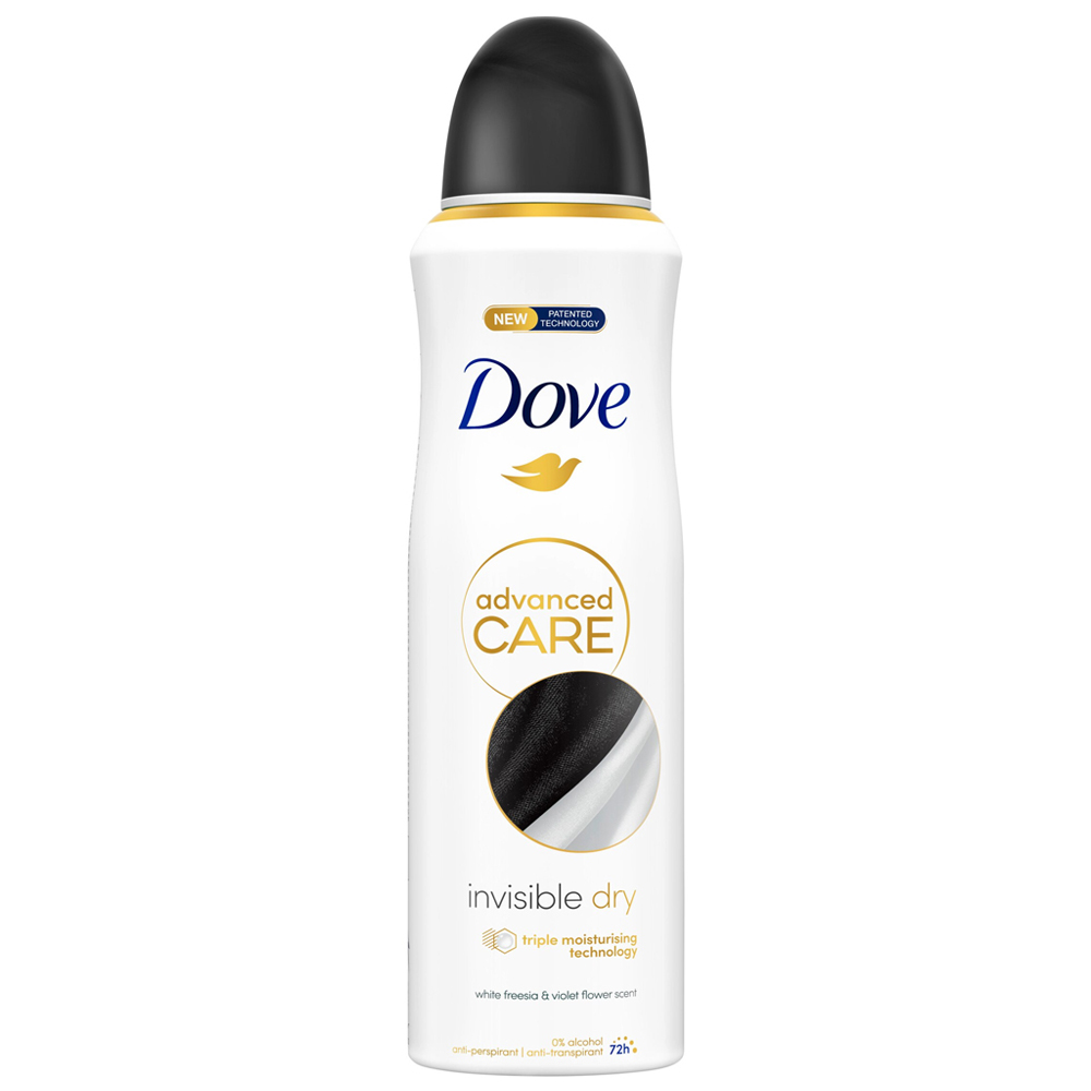 Dove Advanced Care Anti-perspirant Invisible Dry Deodorant Spray 200ml Image 1