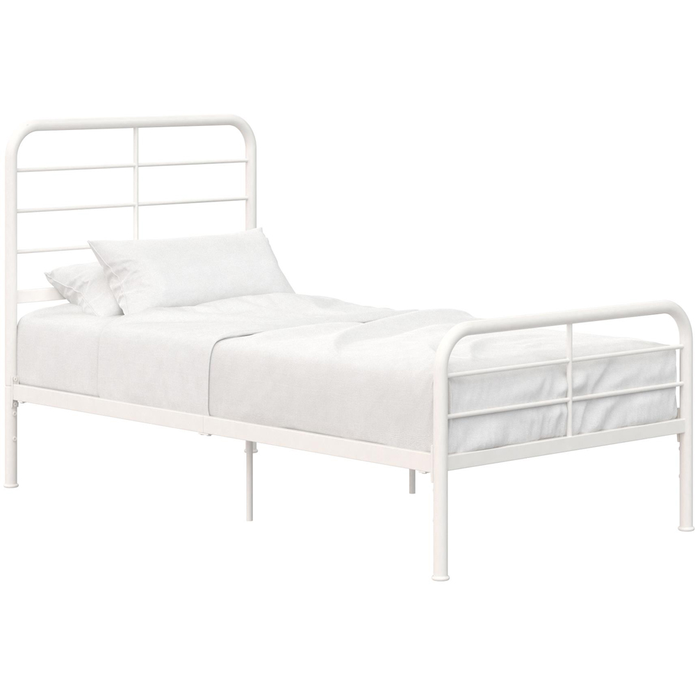 Dorel Millie Single White Metal Bed Image 3