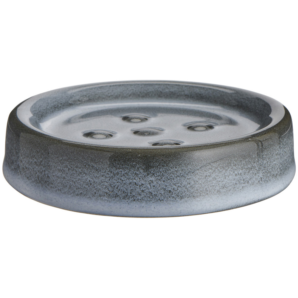 Wilko Blue Reactive Glaze Soap Dish Wilko