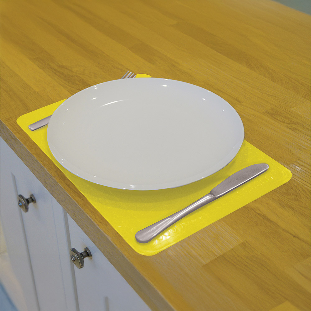 Aidapt Yellow Anti Slip Silicone Table Mat 25 x 18cm Image 2
