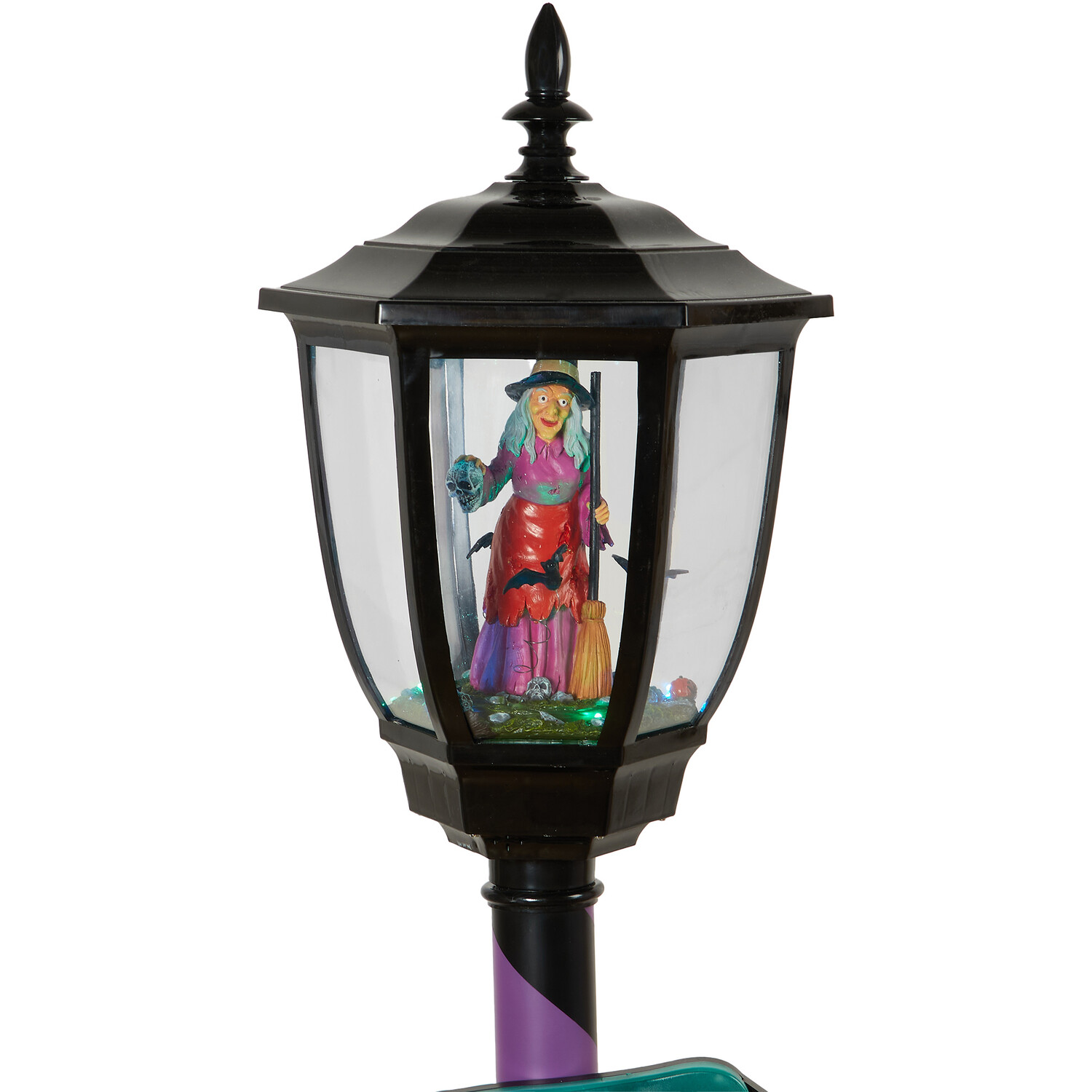 LED Haunted Halloween Post Black Image 4