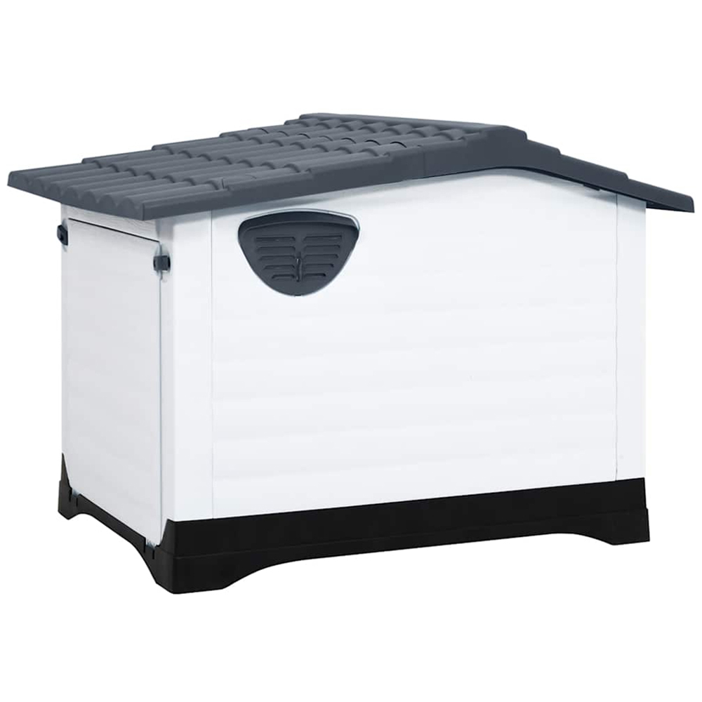 vidaXL Grey Polypropylene Dog House 90.5 x 68 x 66cm Image 4