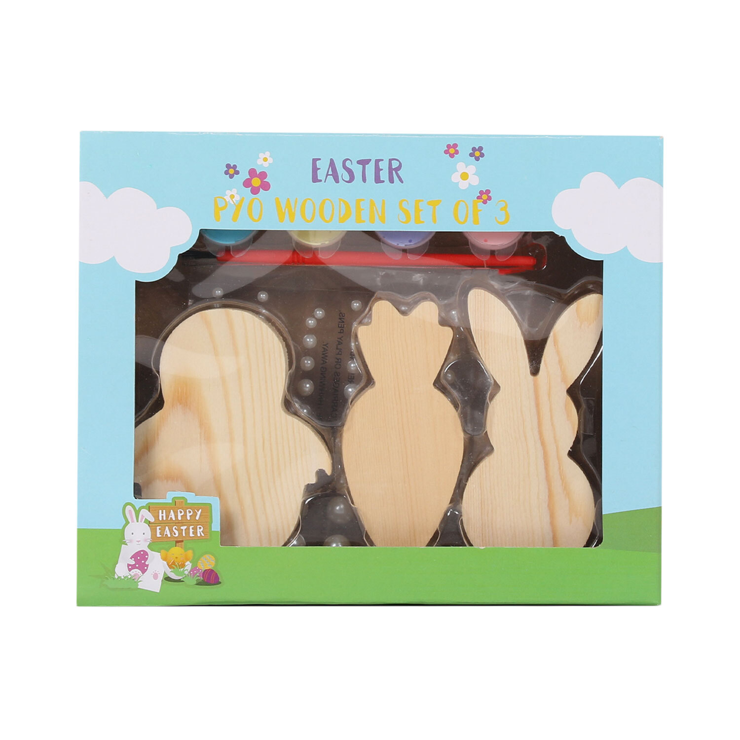 Wooden Easter Shapes Paint Your Own Kit 3 Pack Image 2
