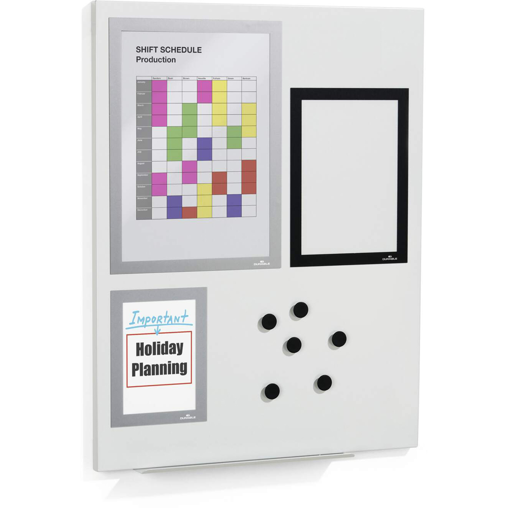Durable Duraframe A3 Silver Magnetic Document Signage Frame 5 Pack Image 2