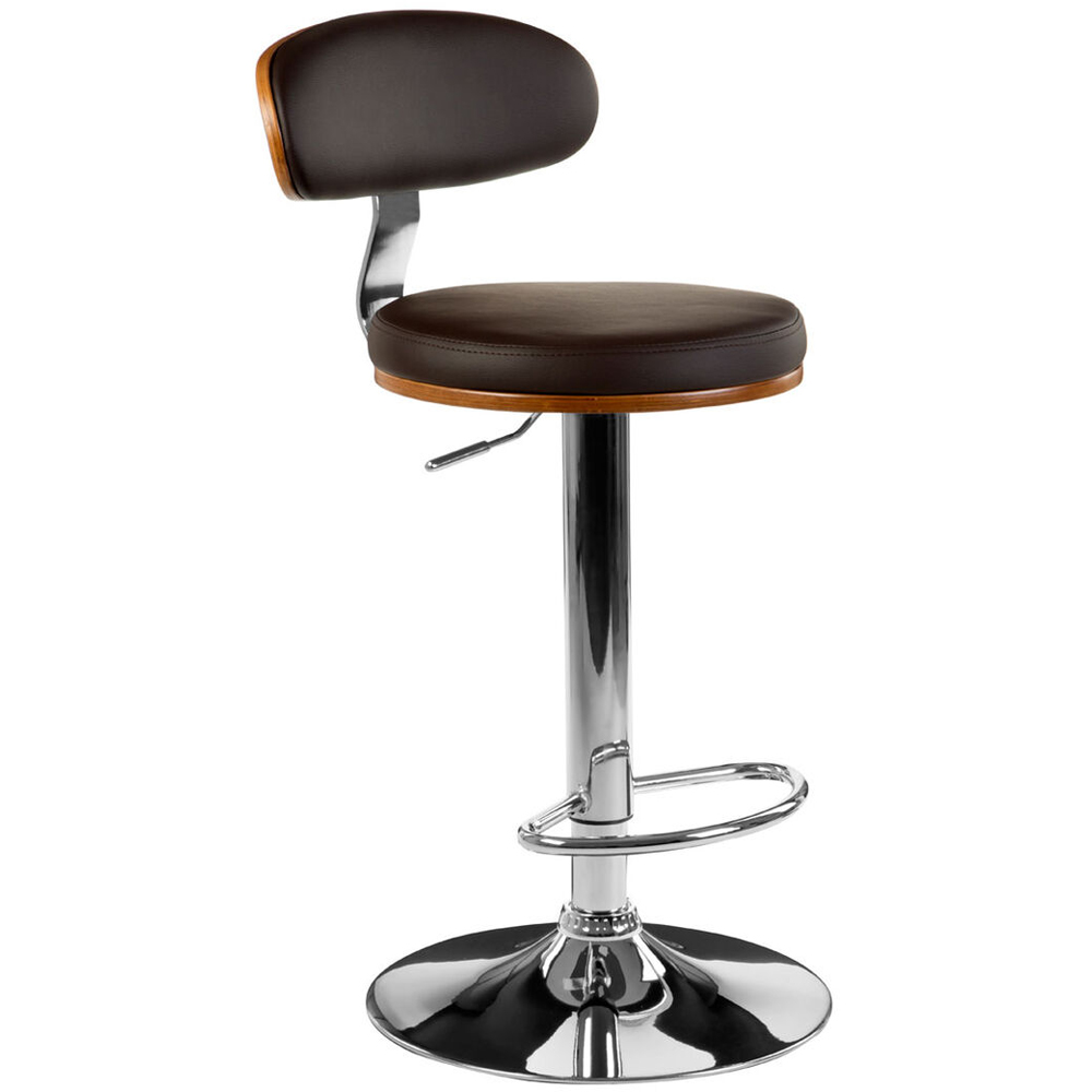 Premier Housewares Parkar Brown Bentwood Oval Back Bar Chair Image 2