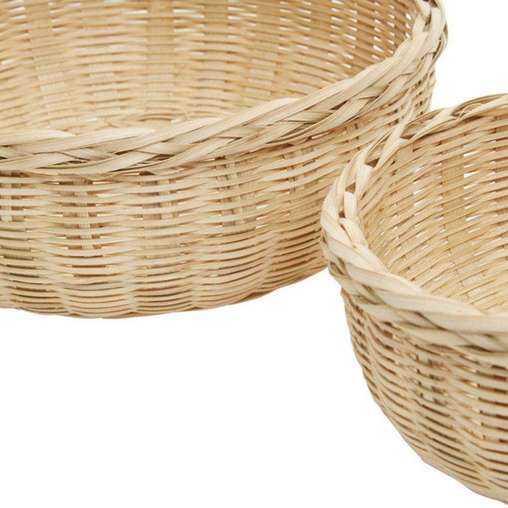 Premier Housewares Natural Round Bamboo Basket Set of 3 Image 6