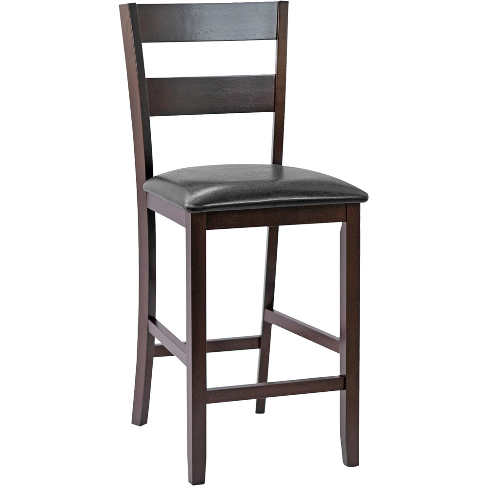 Costway Counter Height Upholstered Bar Stool Set of 2 Image 2