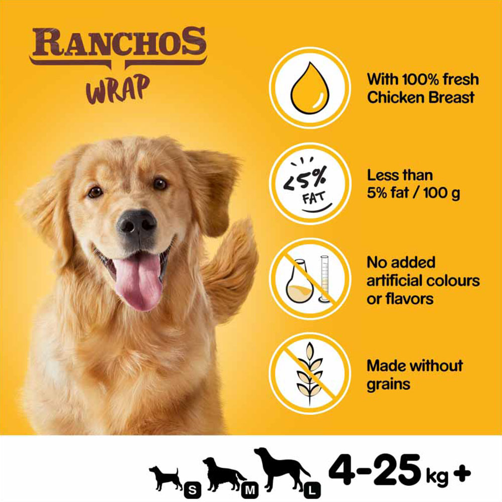 Pedigree Ranchos Chicken Wrap Adult Dog Treats 40g Treats 40g Image 5