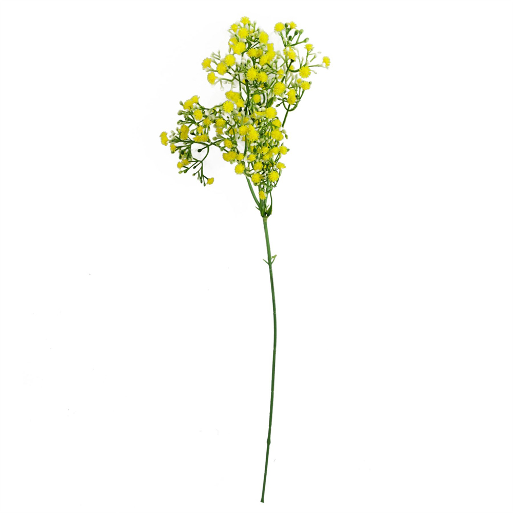 Leaf Yellow Gypsophila Artificial Stem 55cm 6 Pack Image 3