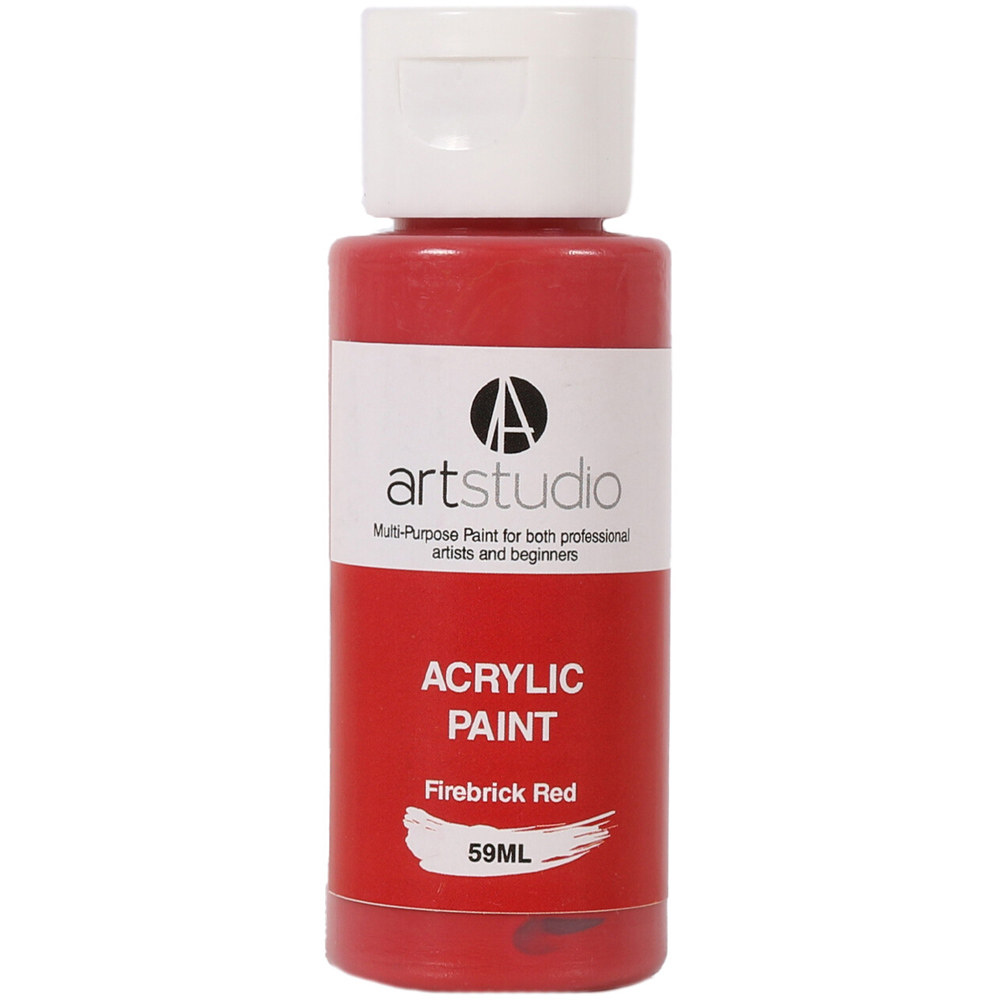 Art Studio Acrylic Paint   - Firebrick Red / 59ml Image