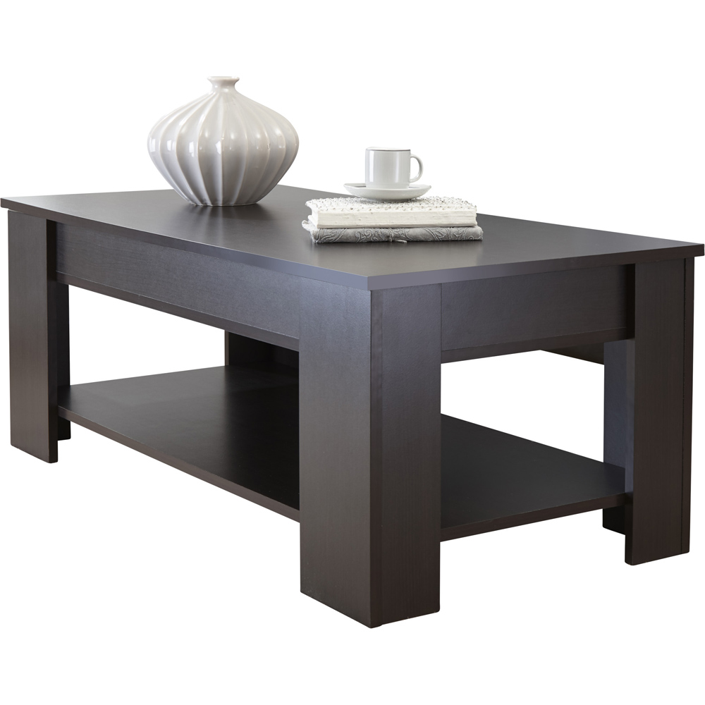 GFW Espresso Brown Lift Up Coffee Table Image 2