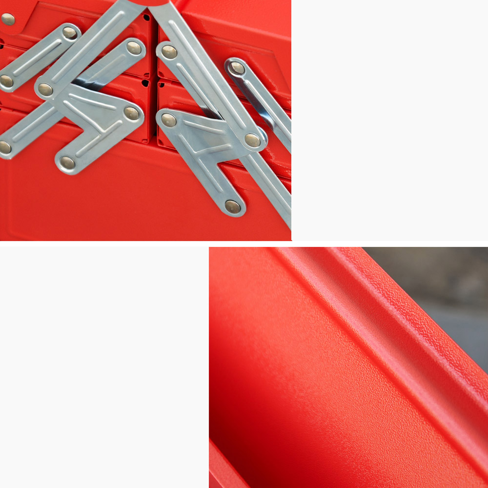 Durhand 5 Tray Red Steel Tool Box Image 5