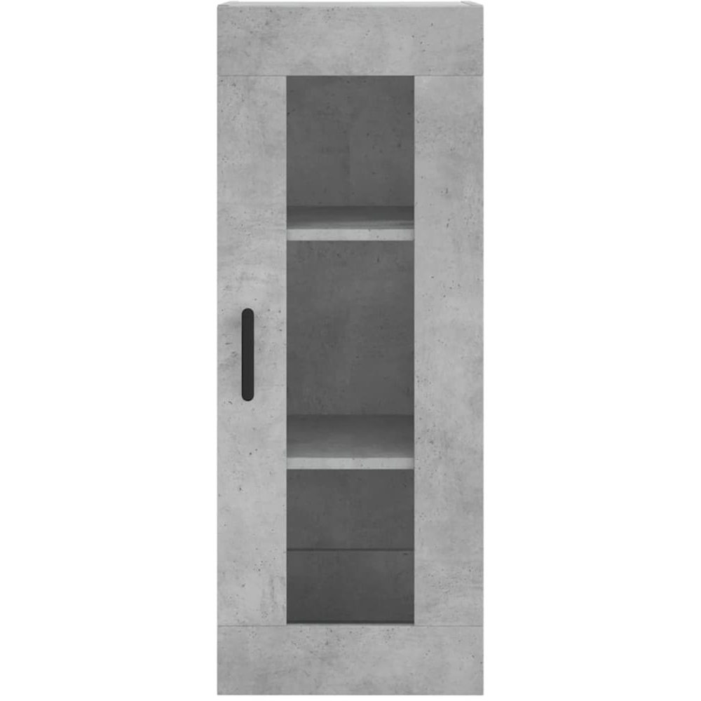 vidaXL Single Glass Door 3 Shelf Concrete Grey Highboard Image 6