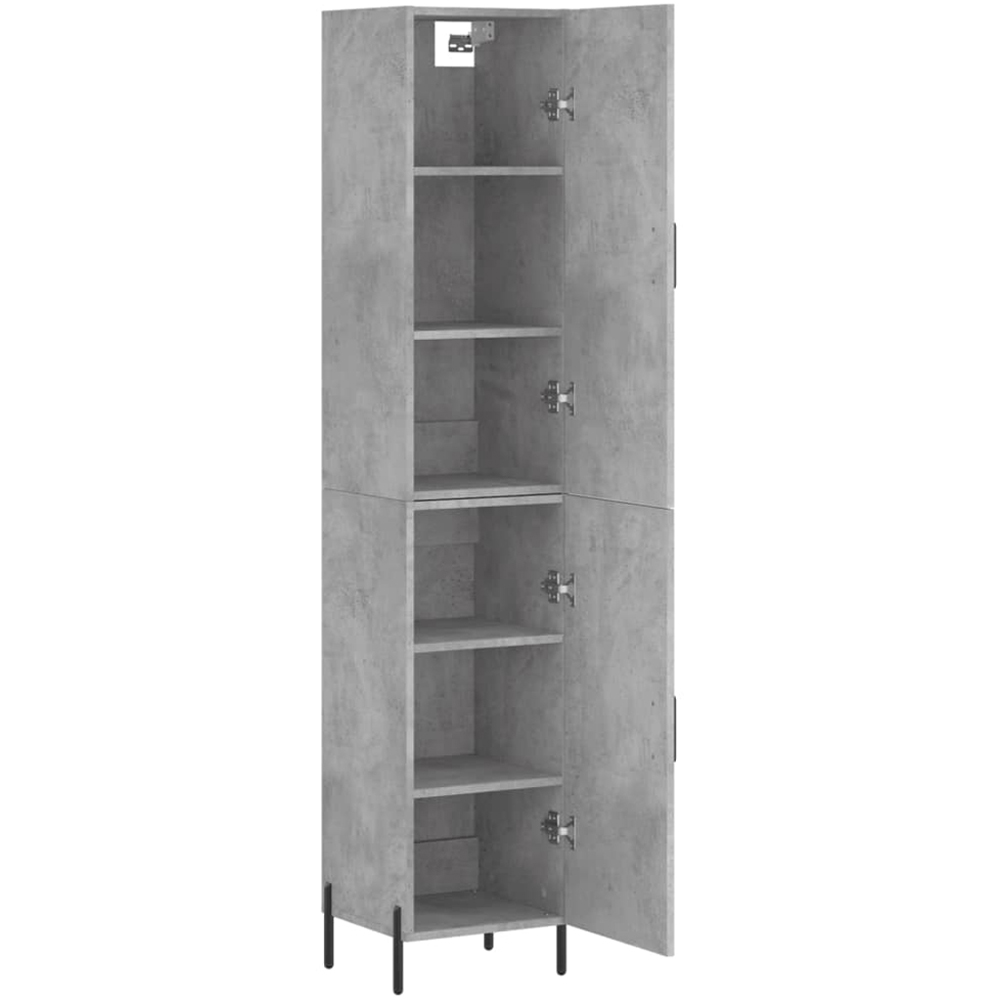 vidaXL 2 Door Concrete Grey Highboard Image 4