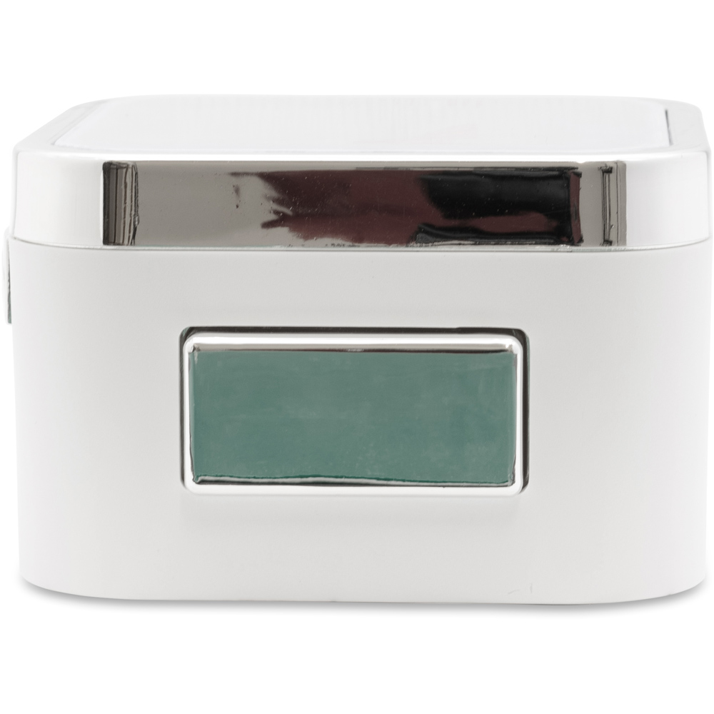 Acctim Otis White and Chrome Non-Ticking Sweep Bell Alarm Clock 10cm Image 5