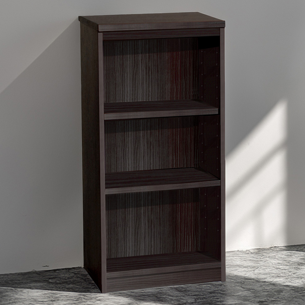 R White Cabinets 3 Shelf Black Mid Height Bookcase Image 1