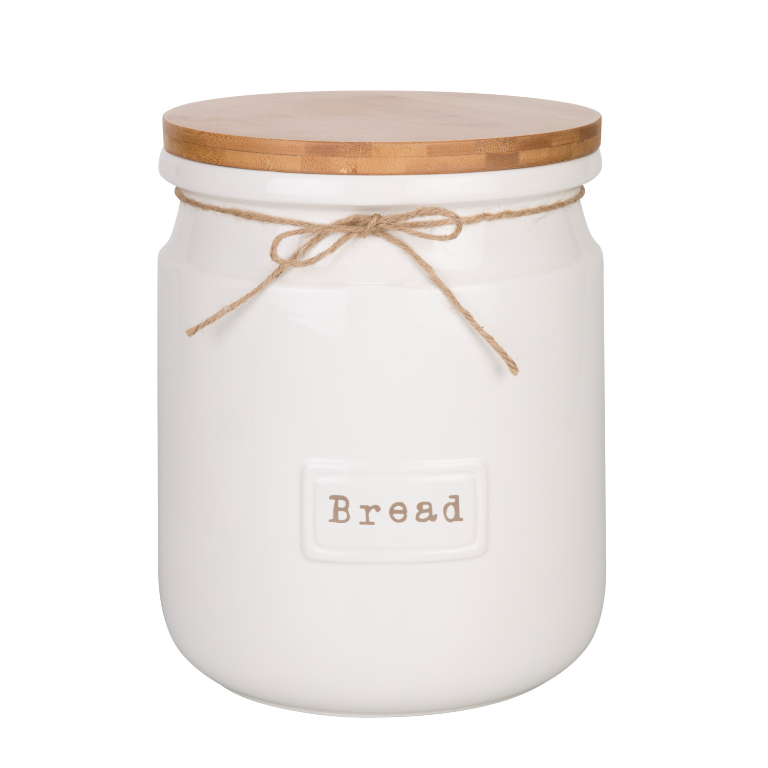 Natural Embossed Bread Canister Image