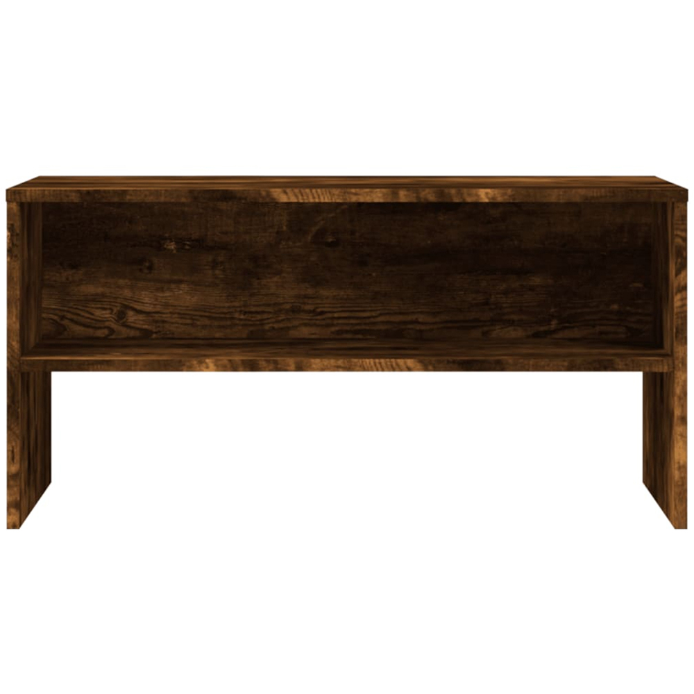 vidaXL Single Shelf Smoked Oak TV Cabinet Image 4