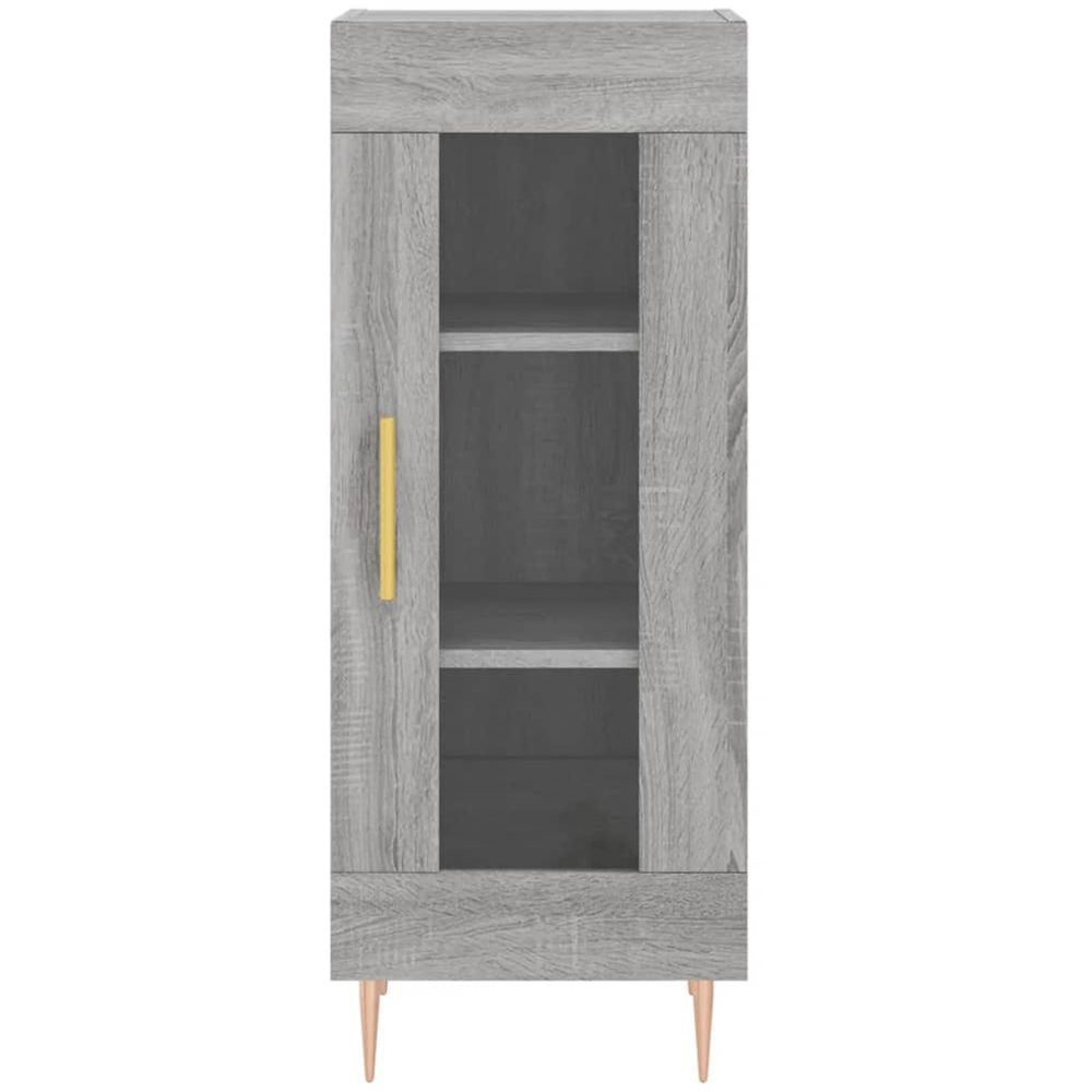 vidaXL Single Glass Door Grey Sonoma Wooden Sideboard Image 5