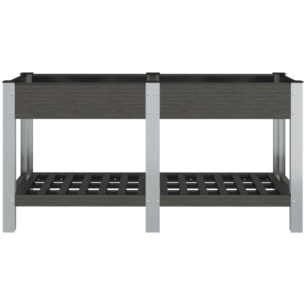 vidaXL Grey Wood-Plastic Composite Raised Garden Bed 75 x 50 x 175cm Image 2