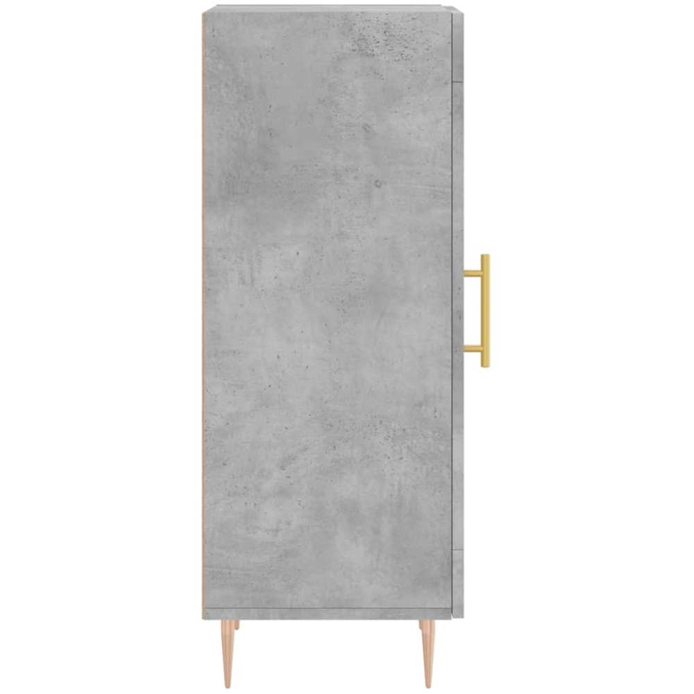 vidaXL Single Glass Door Concrete Grey Wooden Sideboard Image 7