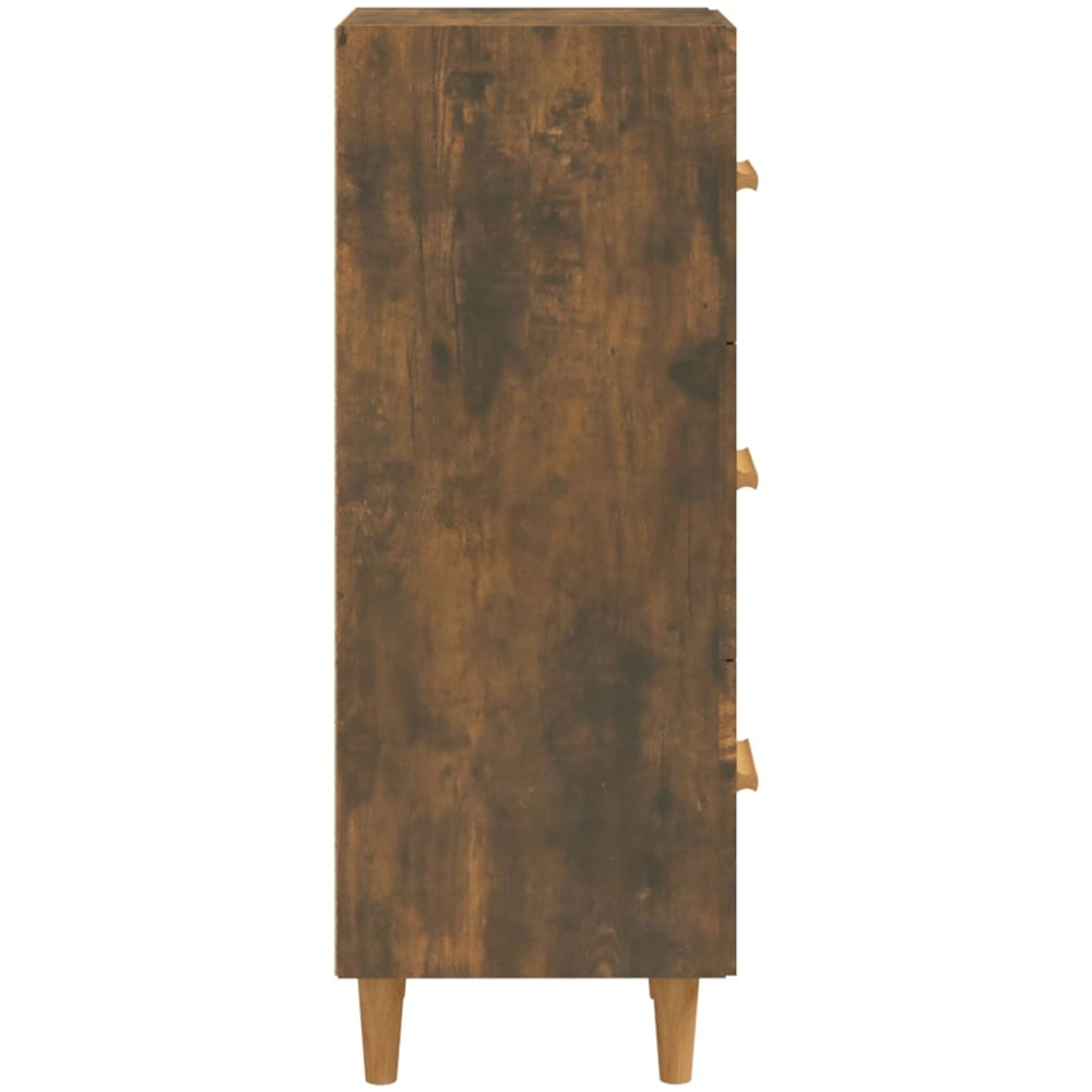 vidaXL 3 Drawer Smoked Oak Sideboard Image 7