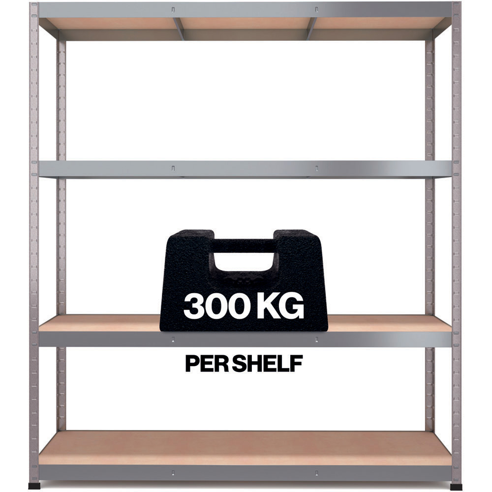 RB Boss Freestanding 4 Tier Boltless Shelf Unit 300kg/level Image 4