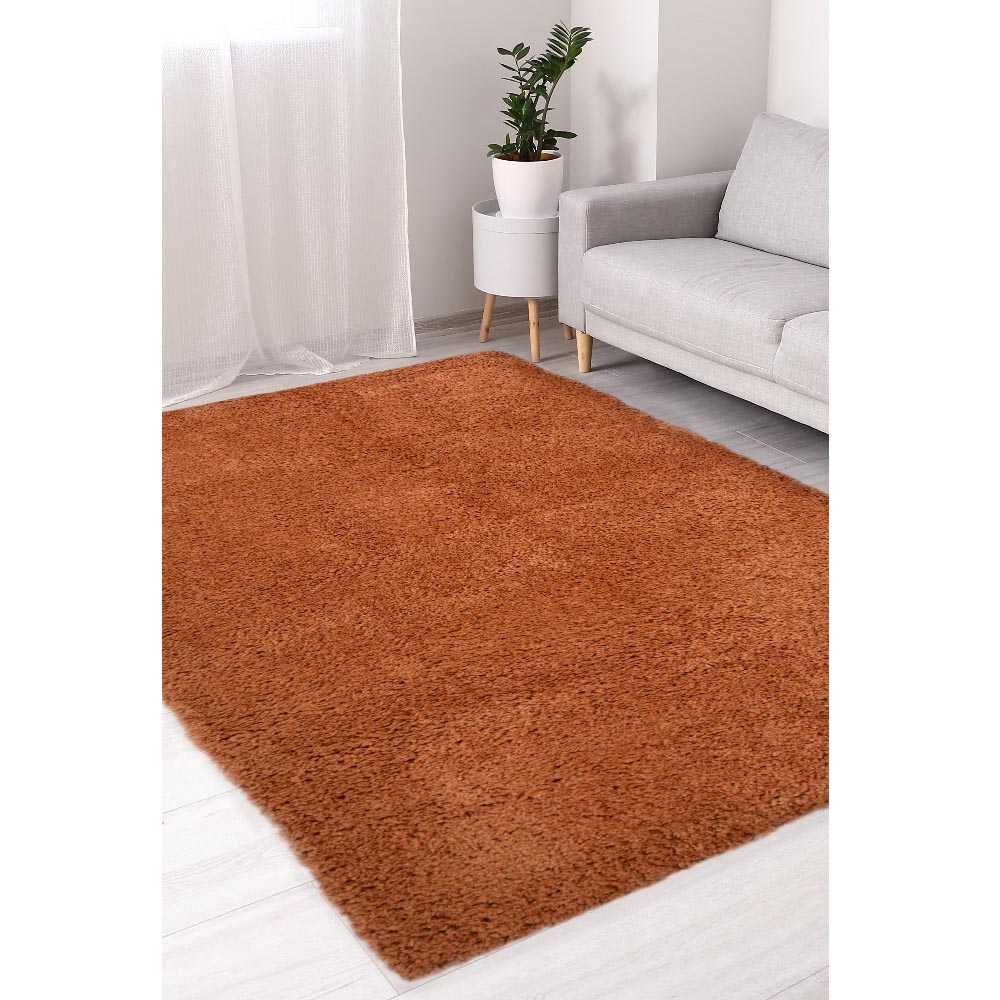 Homemaker Terracotta Snug Plain Shaggy Rug 200 x 290cm Image 5