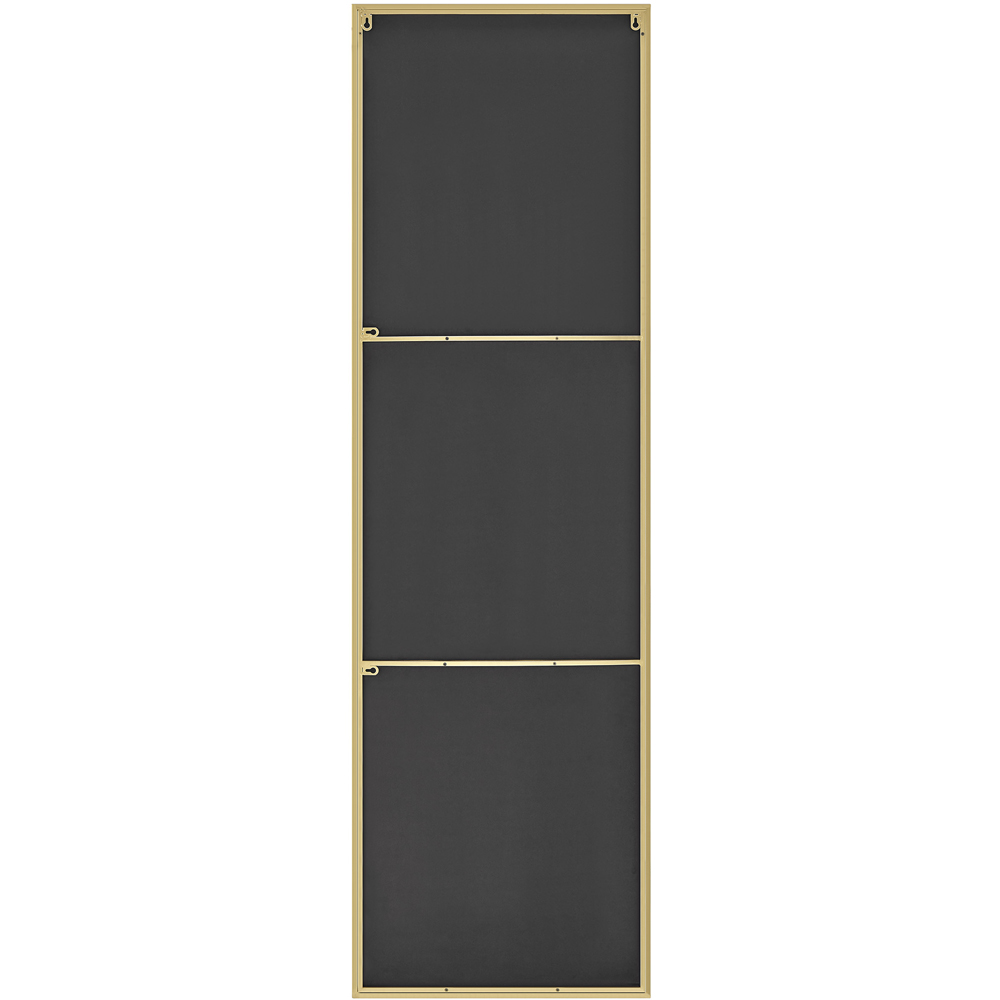 Furniturebox Austen Rectangular Gold Extra Large Metal Wall Mirror 170 x 50cm Image 3