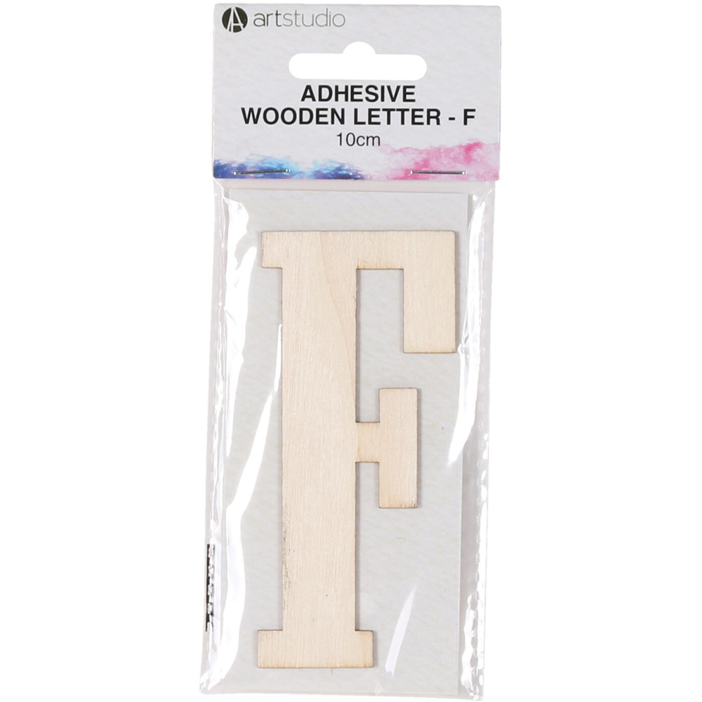Art Studio Adhesive Wooden Letter - F Image