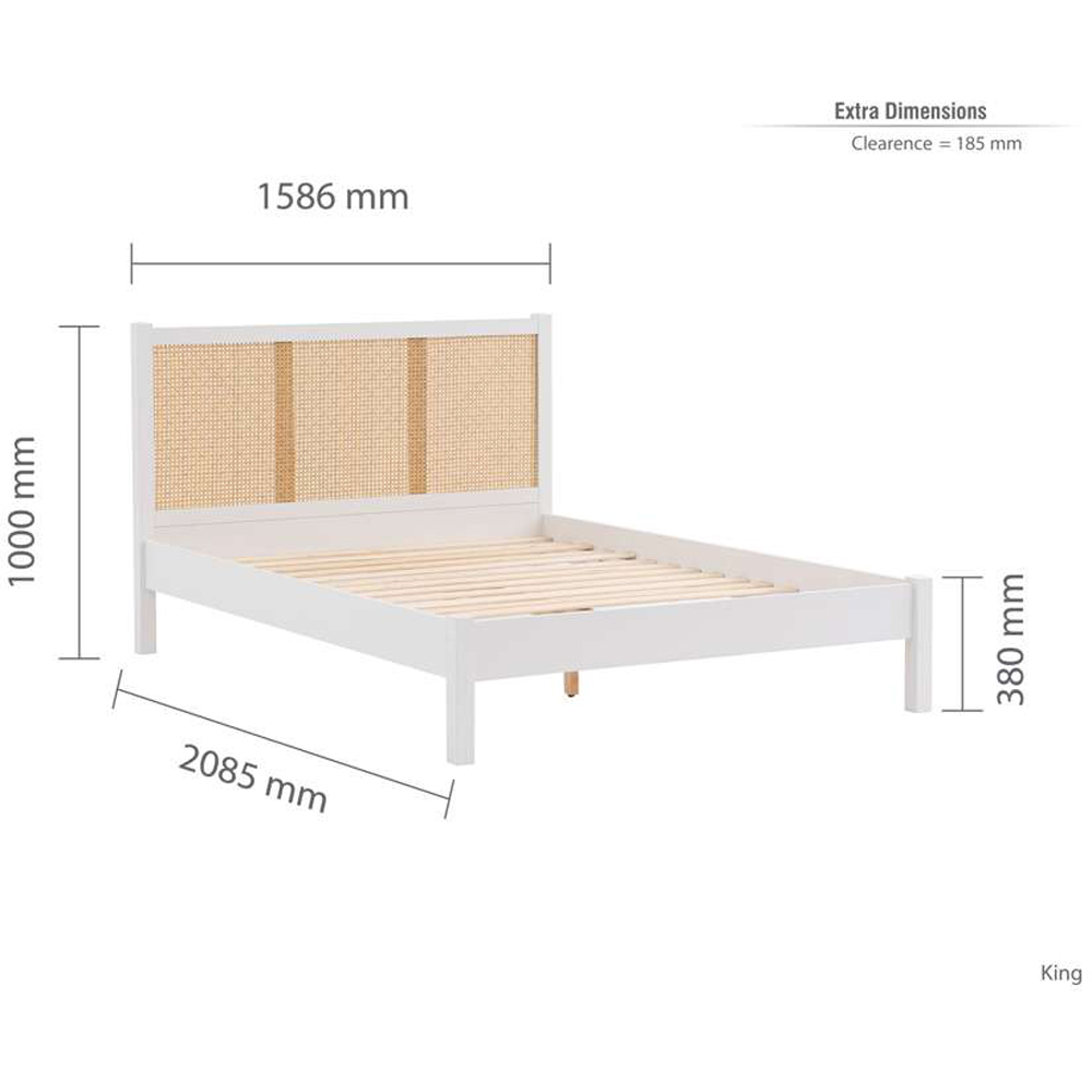 Birlea Croxley King Size Rattan Bed Image 9