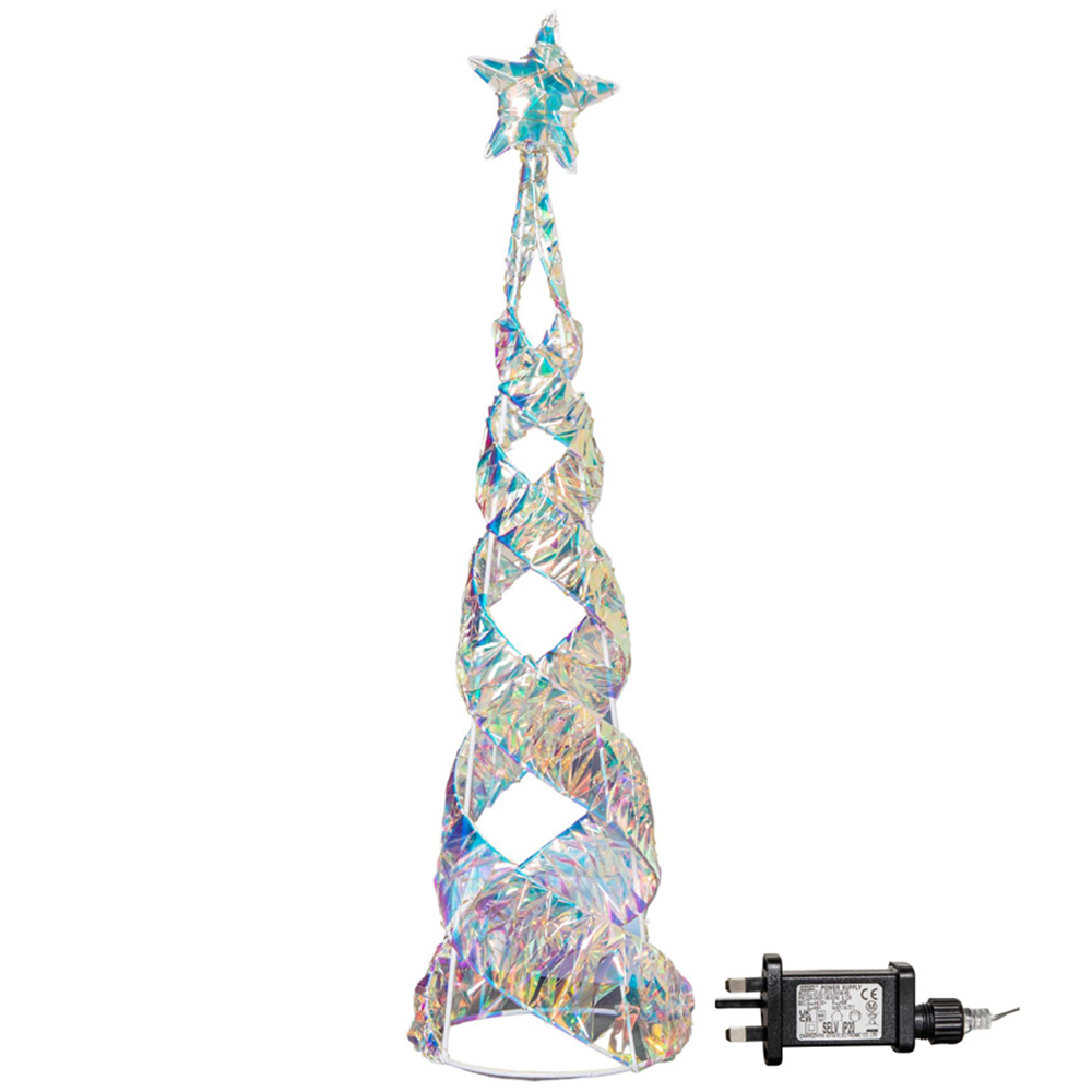 Samuel Alexander 400 Warm White LED Iridescent Shimmer Spiral Christmas Tree Decoration 3ft Image 2